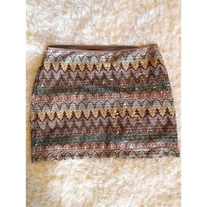 Multicolored mini skirt